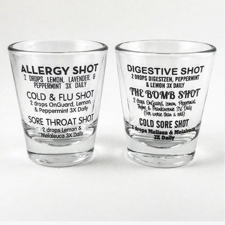 3 - Pack Buy2Get1 Free Shot Glasses - Essential Oils Shot Glasses