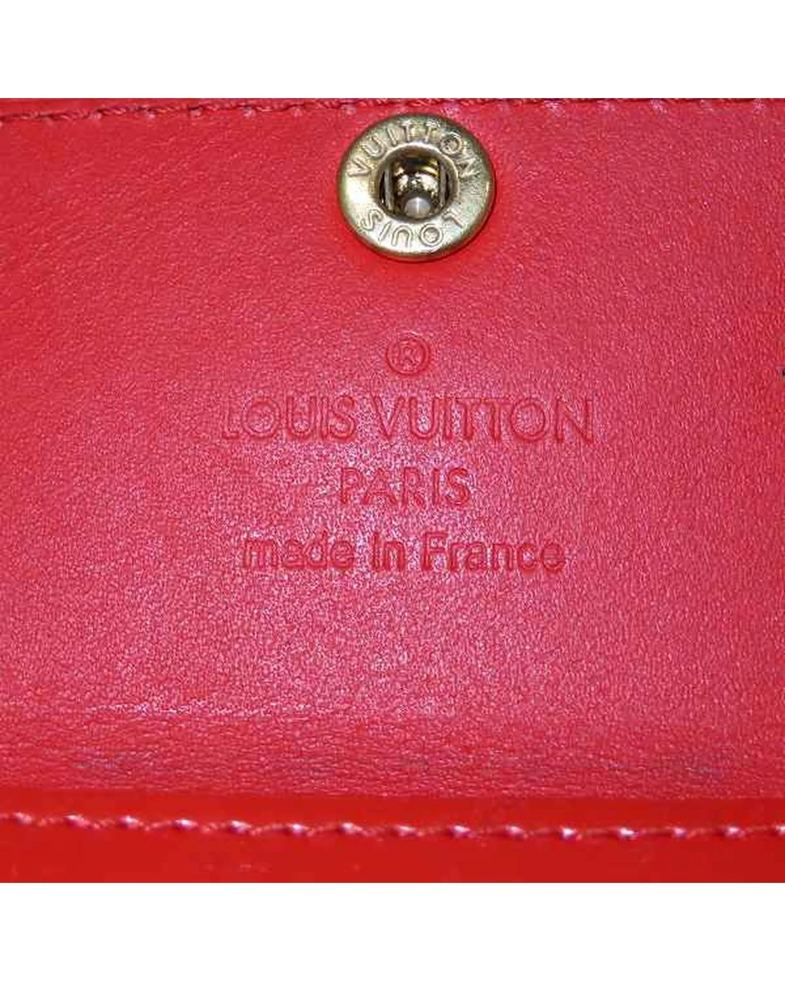 Authentic Louis Vuitton Red Patent Leather Short Wallet