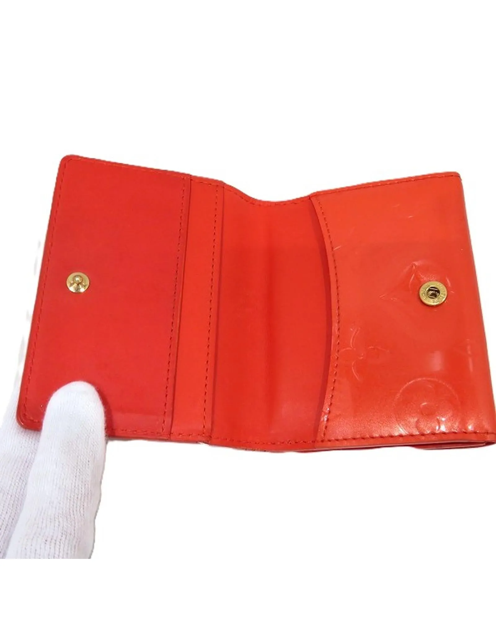 Authentic Louis Vuitton Red Patent Leather Short Wallet