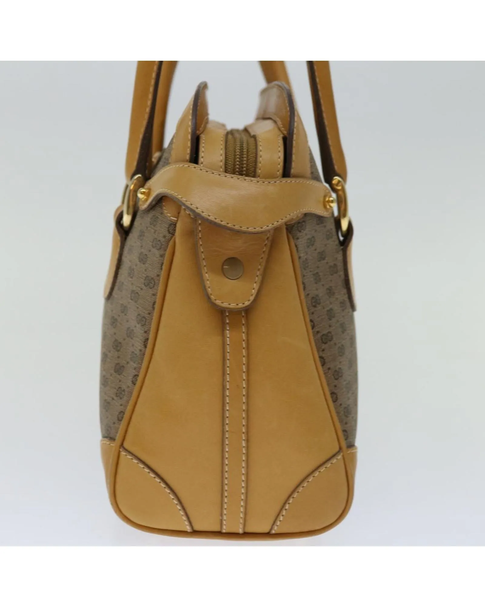 Beige Micro GG Supreme Hand Bag in PVC Leather by Italian Designer