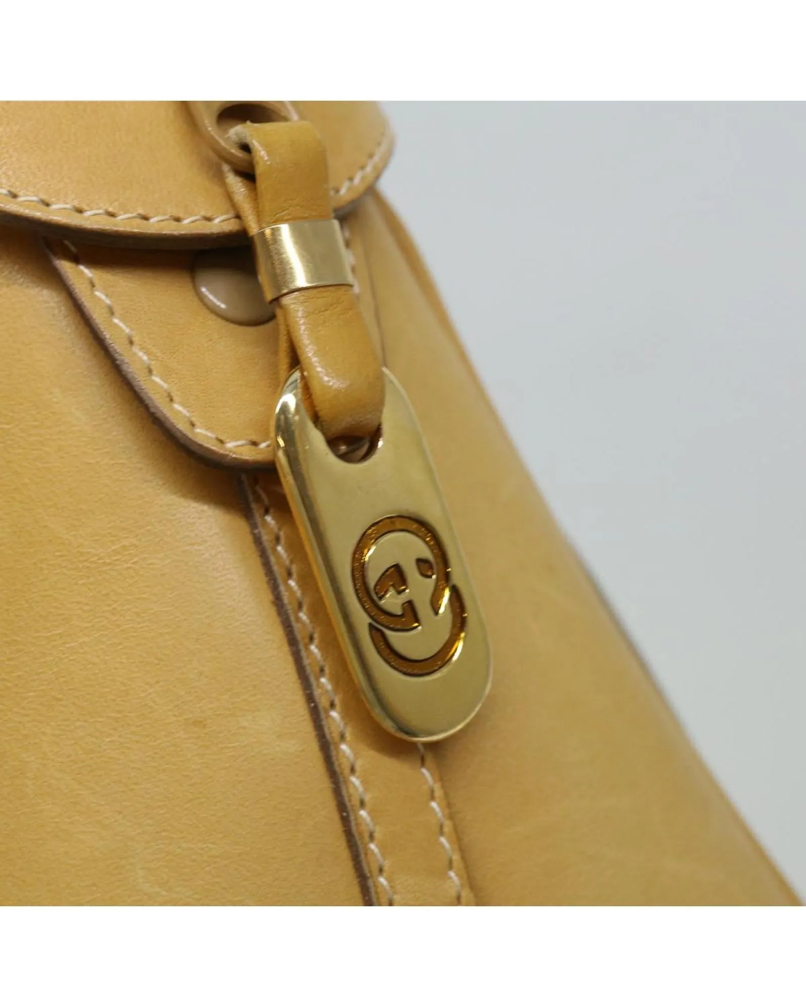 Beige Micro GG Supreme Hand Bag in PVC Leather by Italian Designer