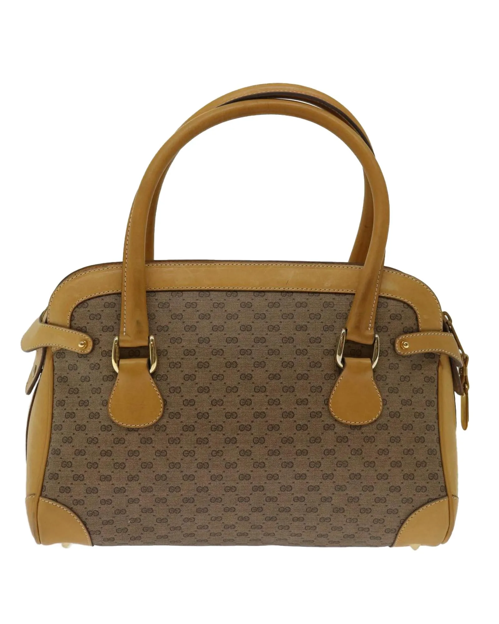 Beige Micro GG Supreme Hand Bag in PVC Leather by Italian Designer