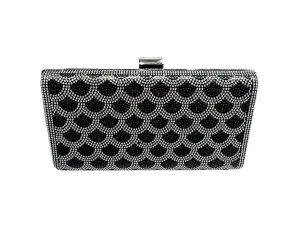 Black and Crystal Evening Clutch Bag