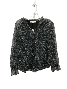 Black Top Long Sleeve By Loft, Size: Petite Xxs