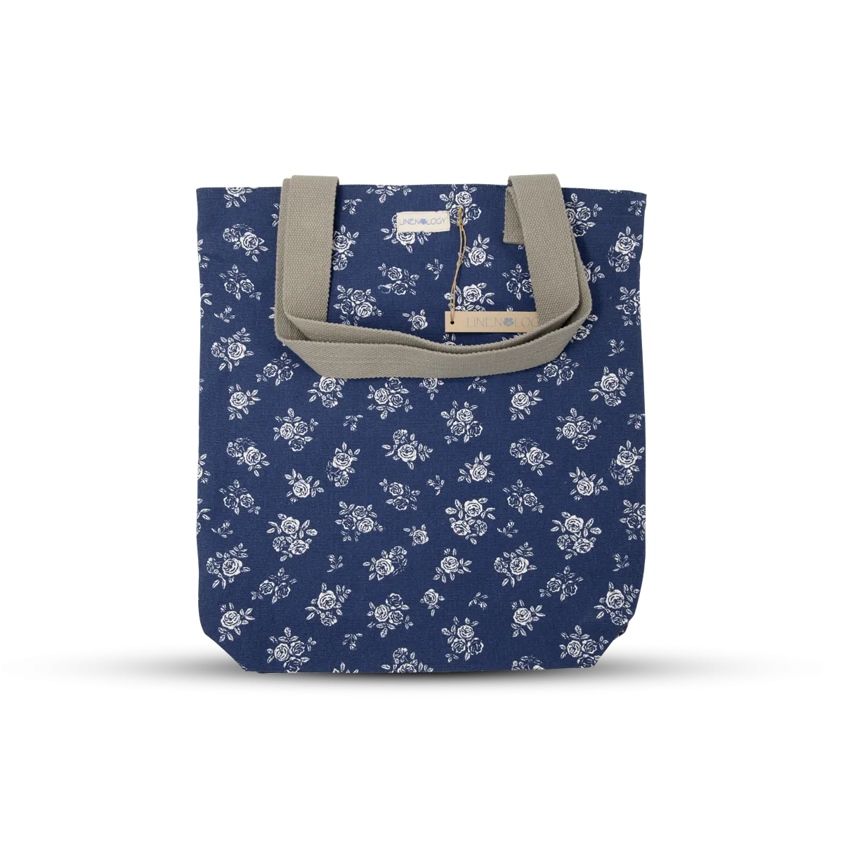 Canvas Tote - English Rose - Navy