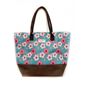 Cherry Blossom Zipper Tote