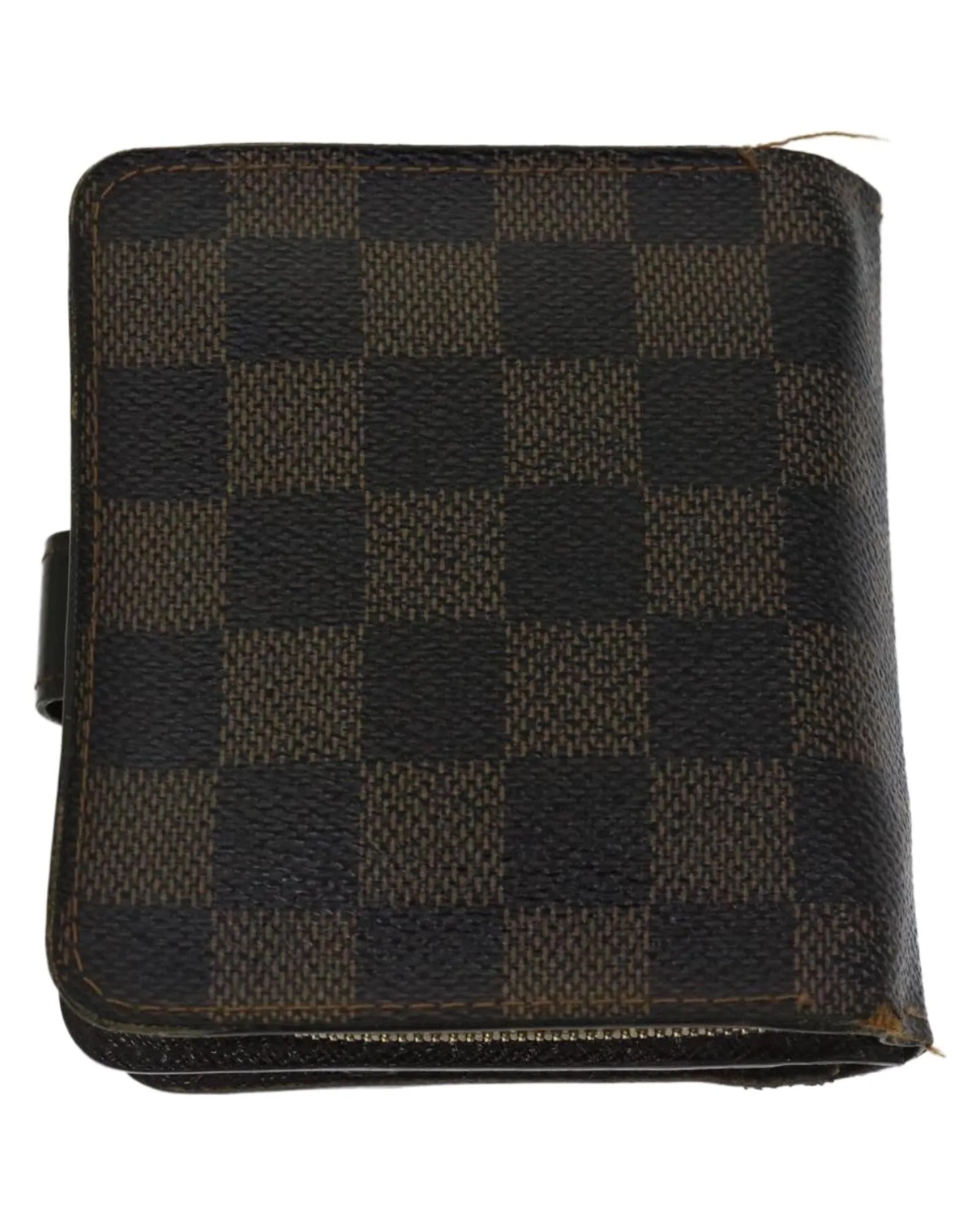 Compact Damier Ebene Zip Wallet - Authentic LV