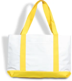 cruiser tote bag - white/yellow Case of 48