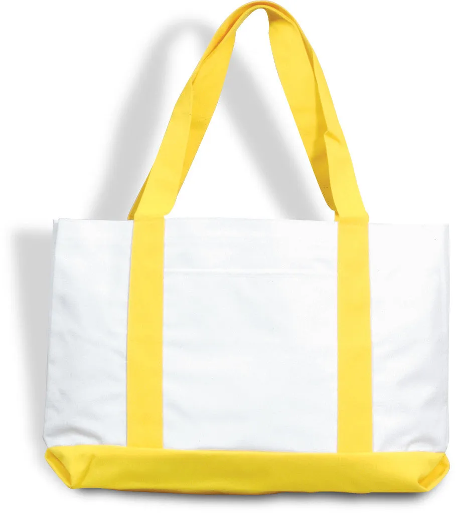 cruiser tote bag - white/yellow Case of 48