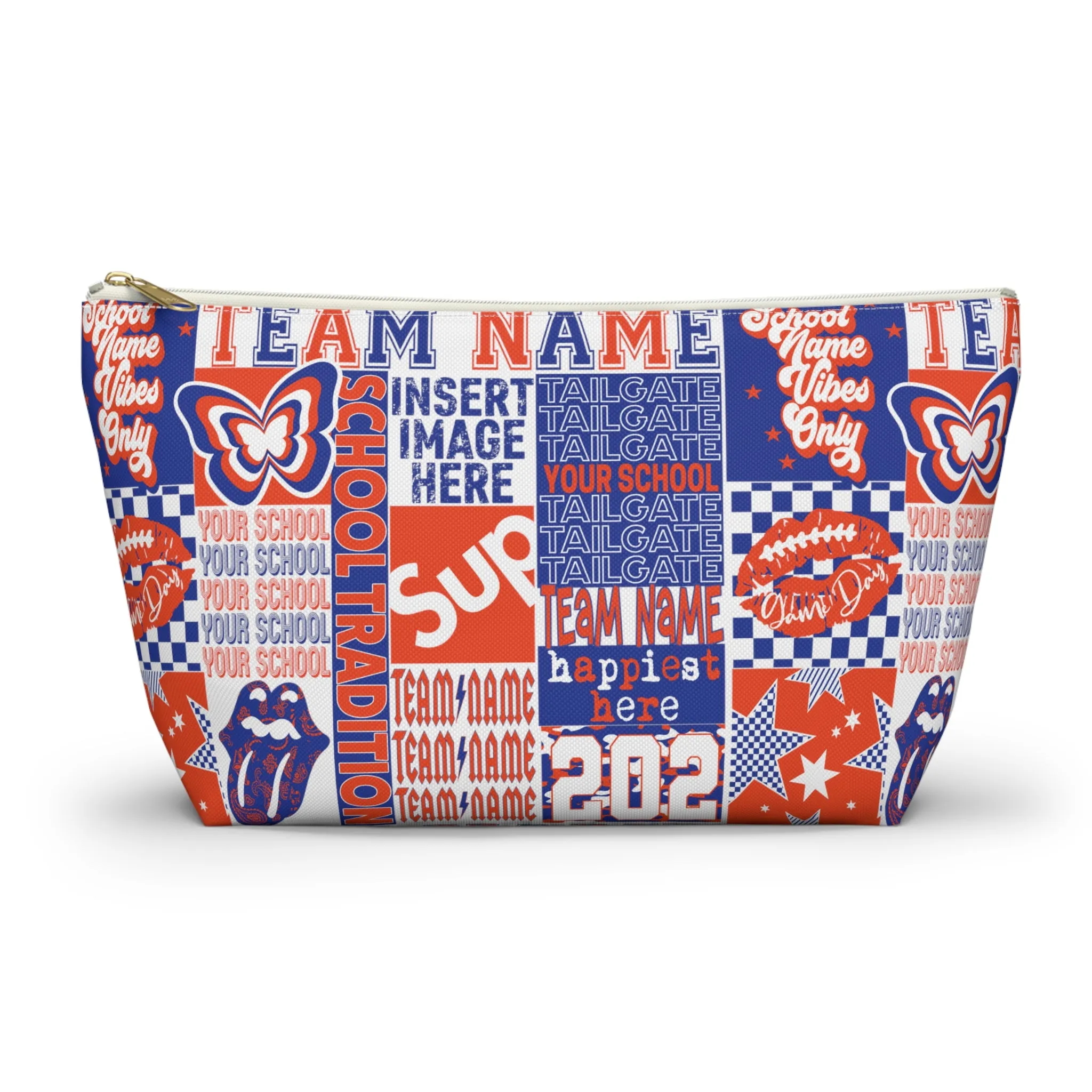 Customize Your Own College Spirit Makeup Bag