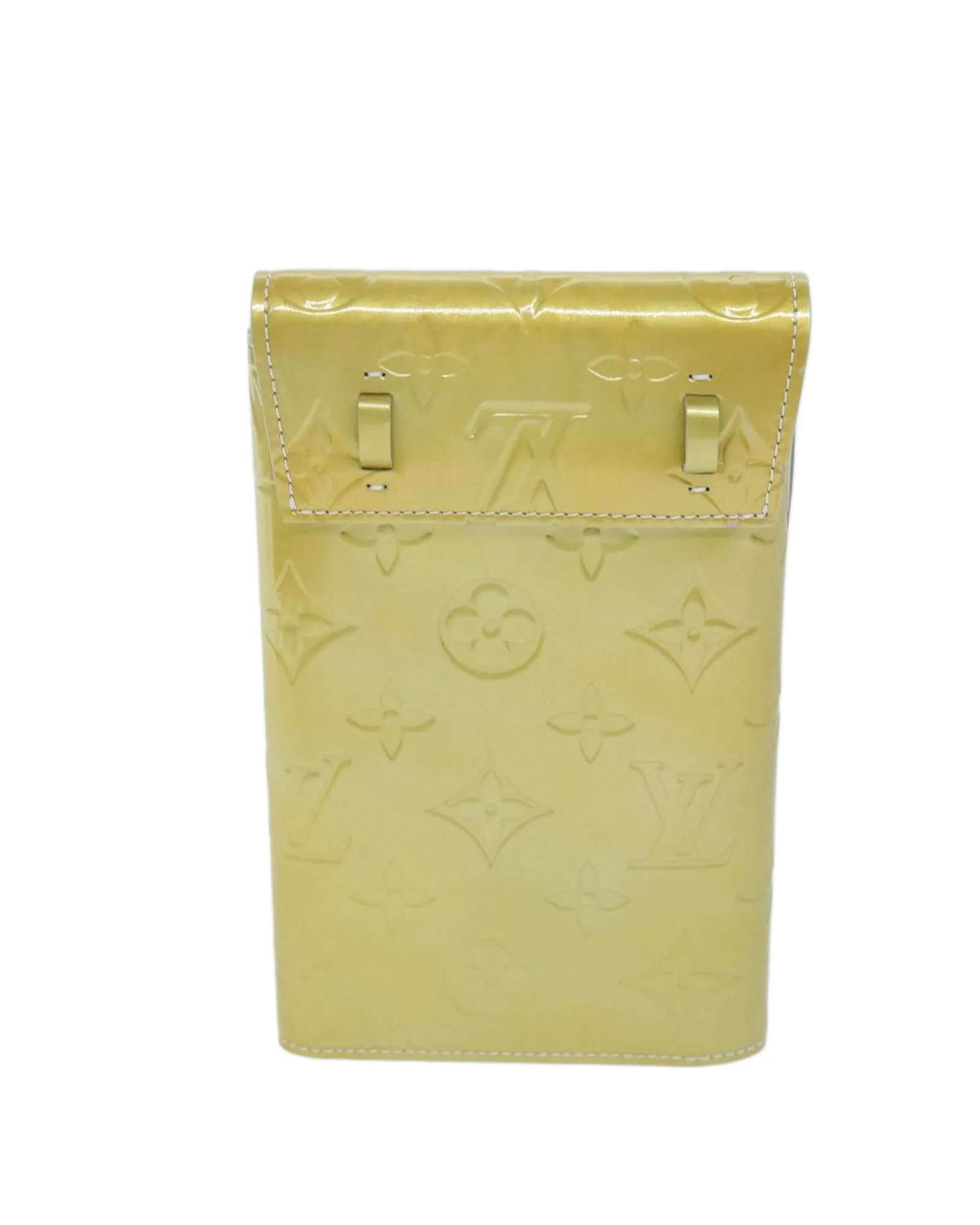 Gris Monogram Vernis Shoulder Wallet with Shoulder Strap by Louis Vuitton