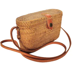 Handbags: Hand-Woven Rattan Sling Bag from Bali.