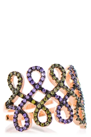 KALIA Multicolor Crystal Cocktail Ring