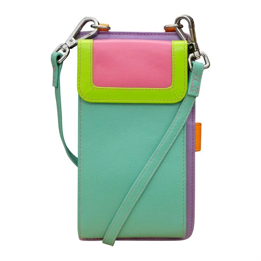 Leather Phone Wallet Crossbody Bag