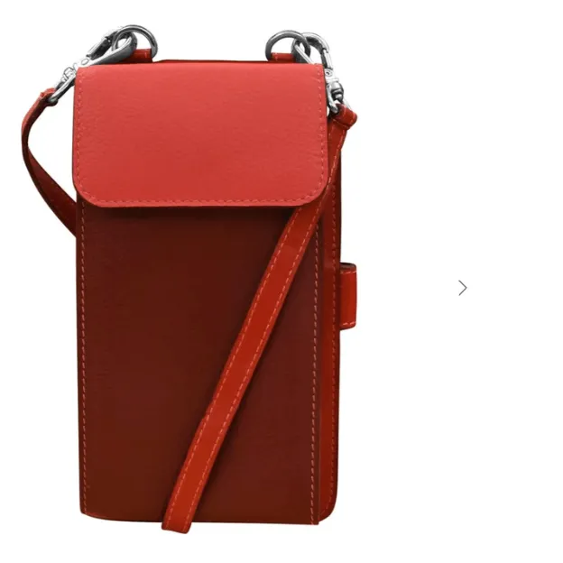 Leather Phone Wallet Crossbody Bag