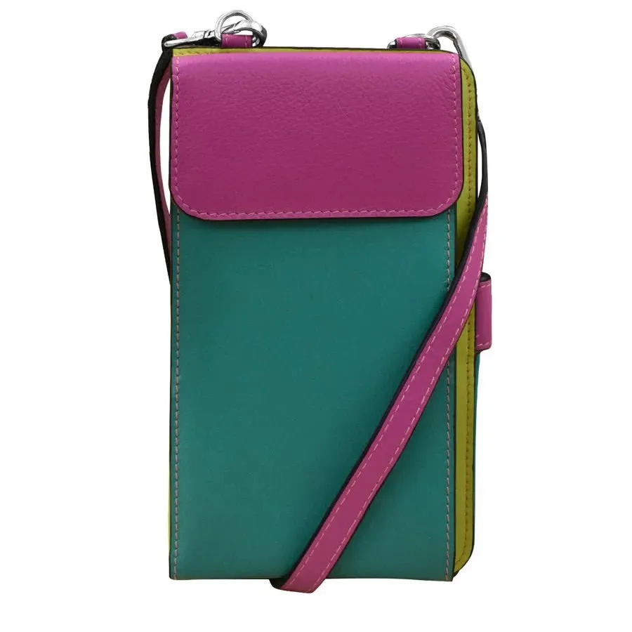 Leather Phone Wallet Crossbody Bag