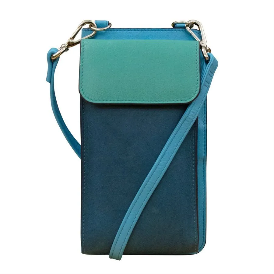 Leather Phone Wallet Crossbody Bag