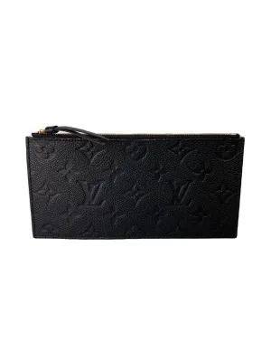 Louis Vuitton black Felicie zip pouch insert empreinte leather