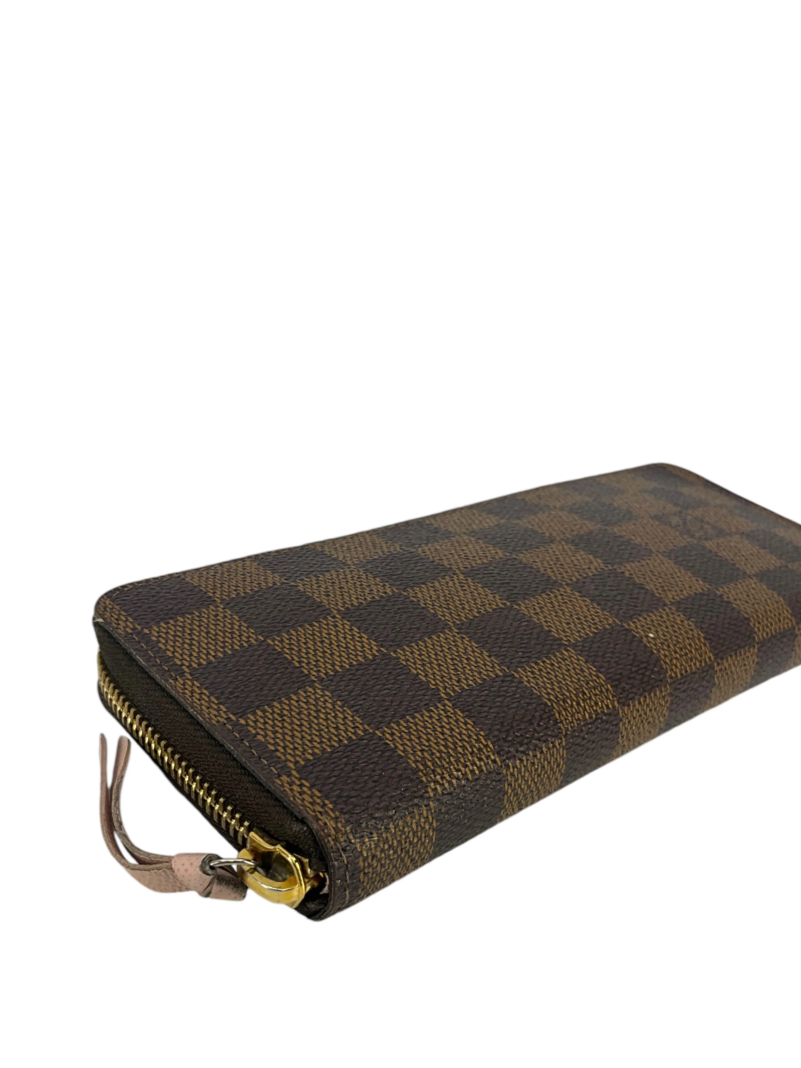 LOUIS VUITTON Damier Ebene Canvas Clemence Wallet