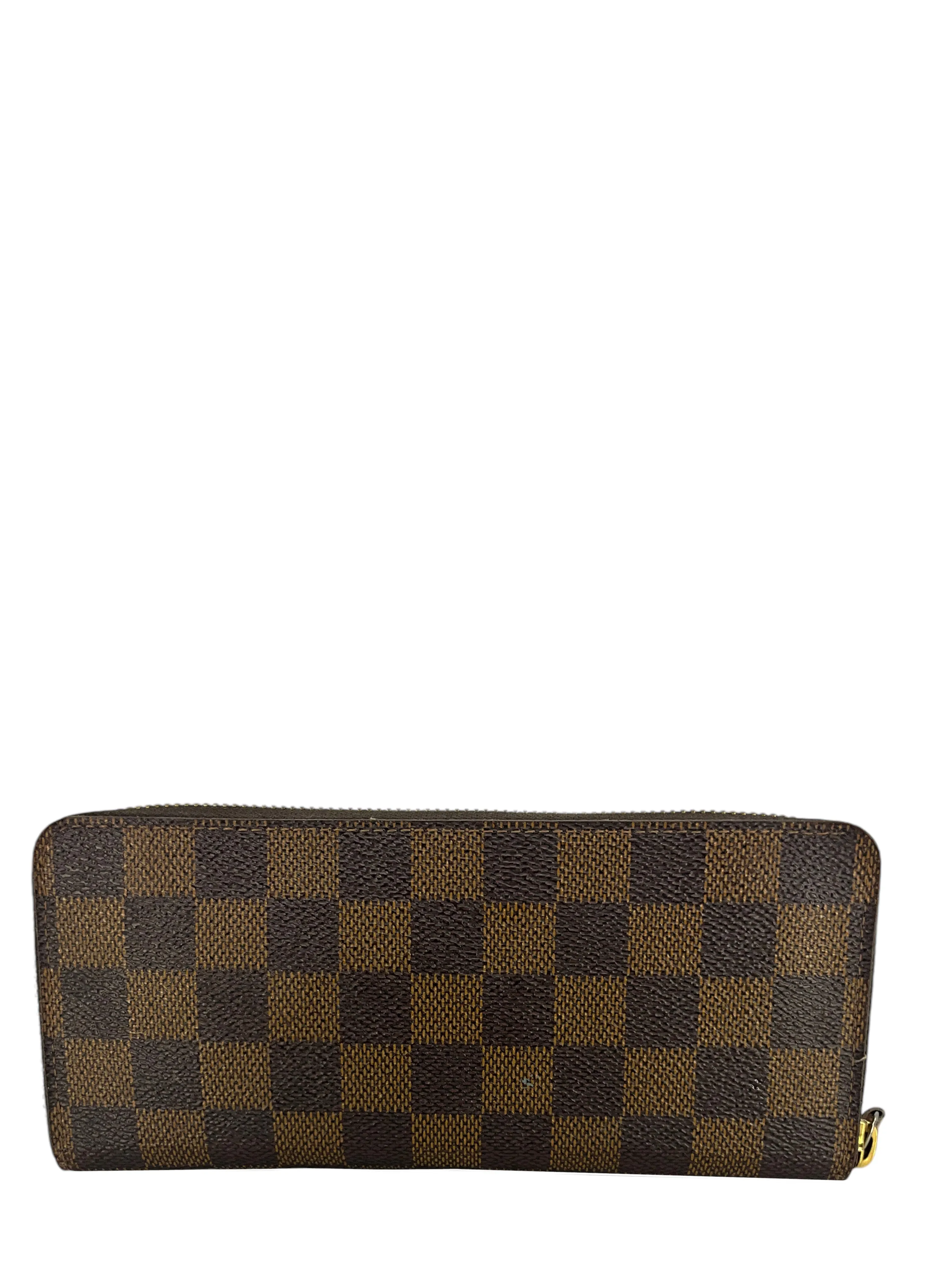 LOUIS VUITTON Damier Ebene Canvas Clemence Wallet