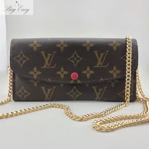 LOUIS VUITTON Red Monogram Emilie Wallet