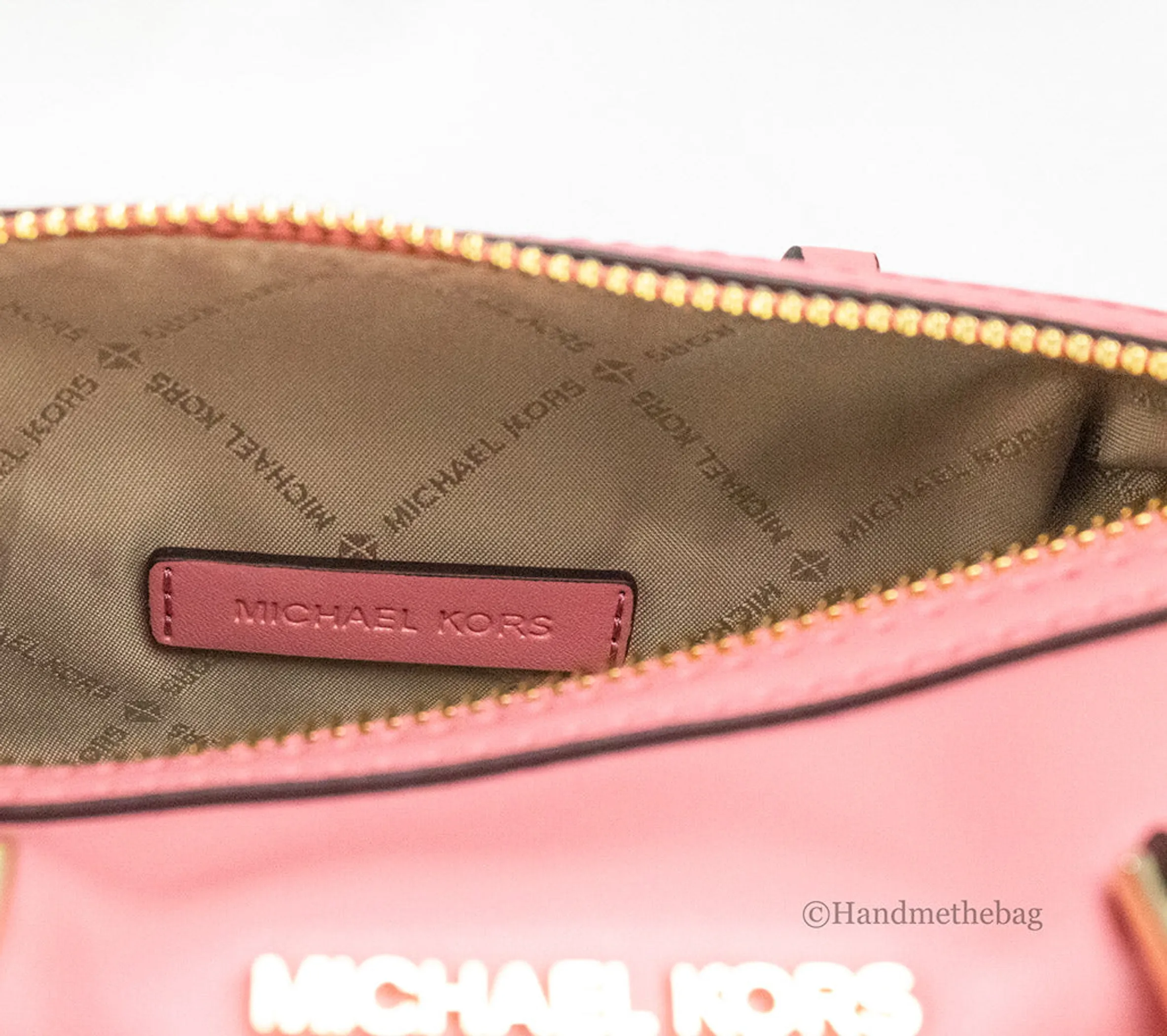 Michael Kors Travel XS Tea Rose Leather Duffle Crossbody Bag