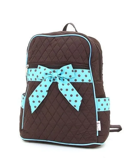 QSD2716 Quilted Solid Zippered Backpack