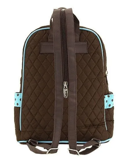 QSD2716 Quilted Solid Zippered Backpack