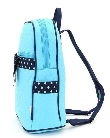 QSD2716 Quilted Solid Zippered Backpack