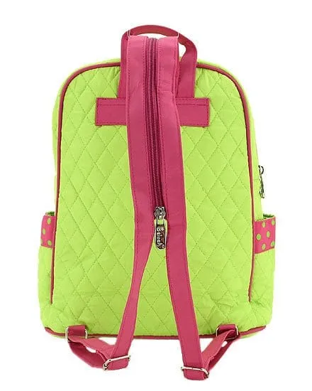 QSD2716 Quilted Solid Zippered Backpack