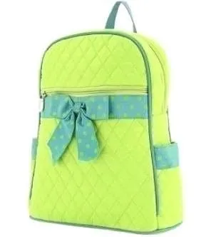 QSD2716 Quilted Solid Zippered Backpack