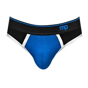 Retro Sport Panel Thong - S/ M - Black/ Blue