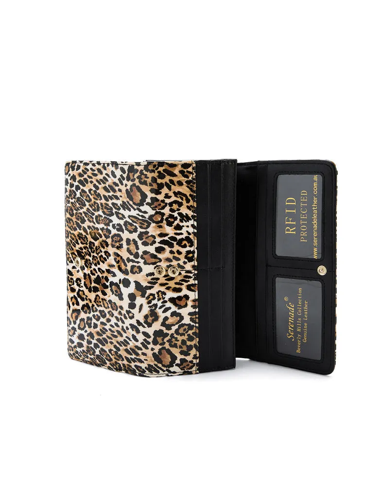 Serenade - WSN8801 Wild Cat Large Wallet - Leopard