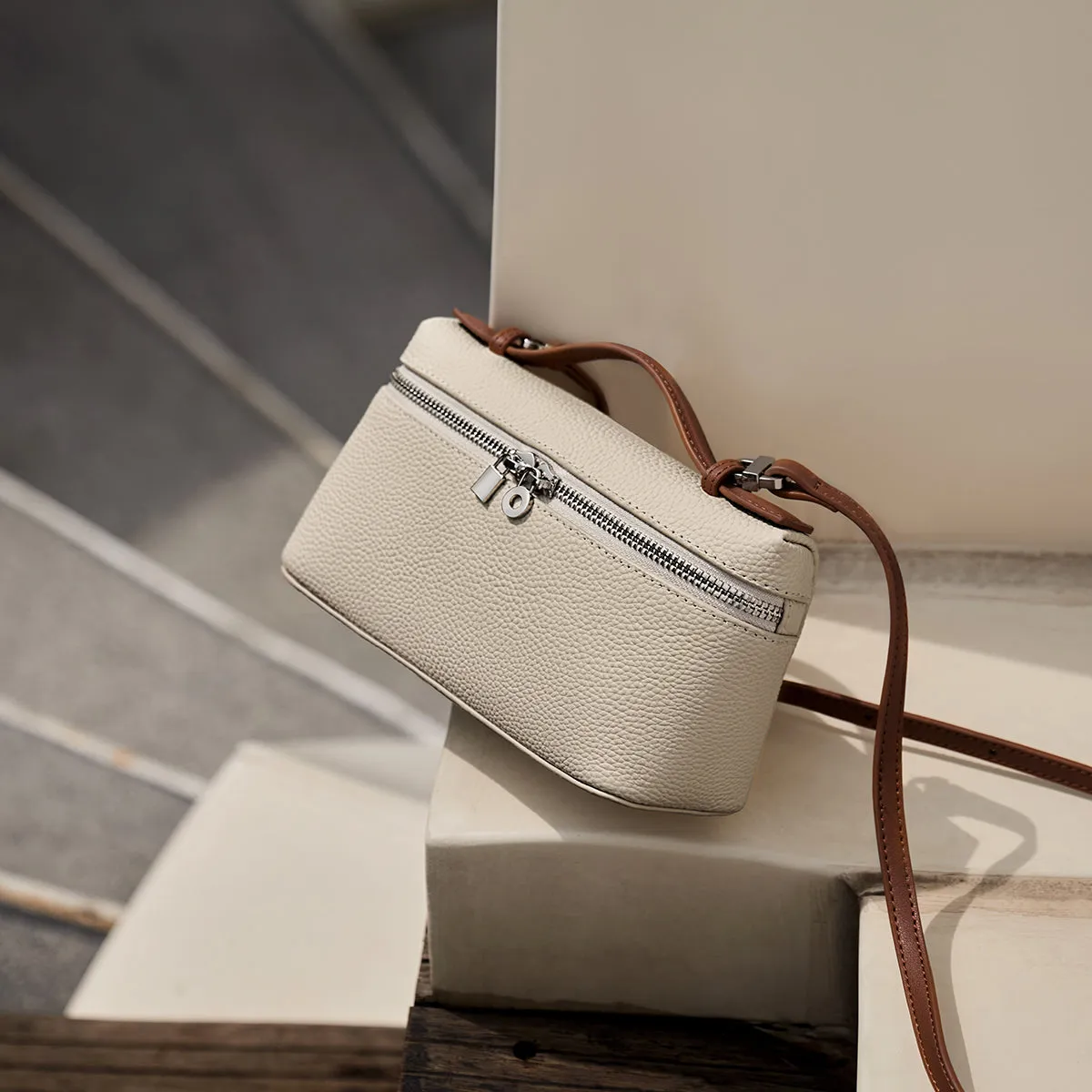 Shanghai Mini Leather Zipped Crossbody Bag