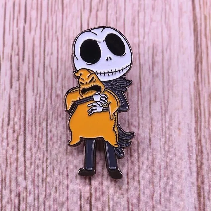 Snuggly Skelly Enamel Pin