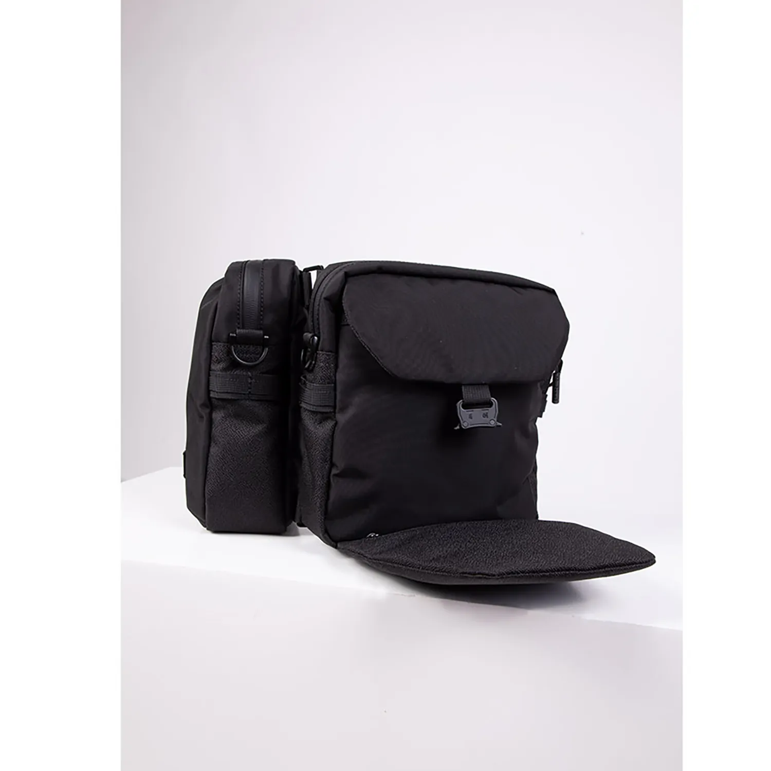 Split Black Crossbody Bag