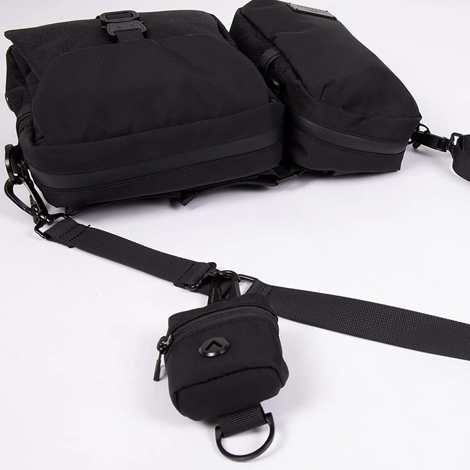 Split Black Crossbody Bag