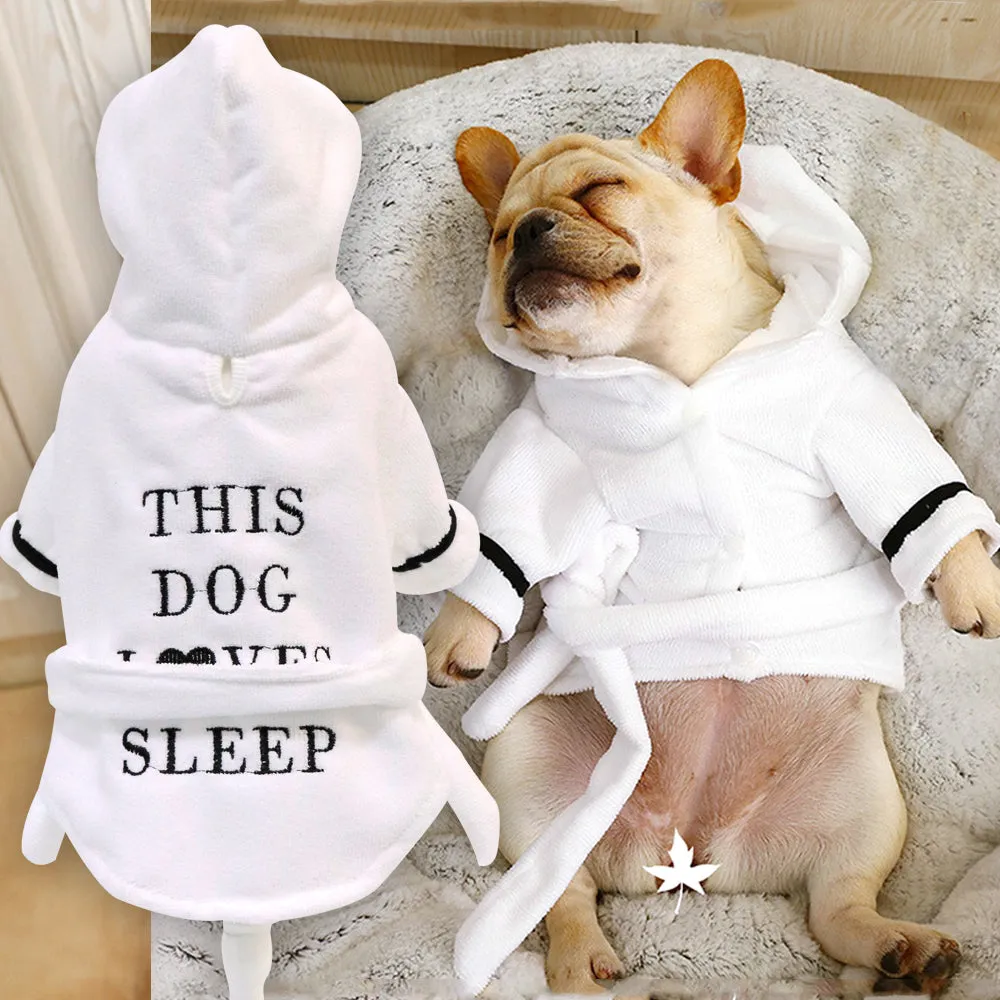 'This Dog Loves Sleep' Hoodie & Robe