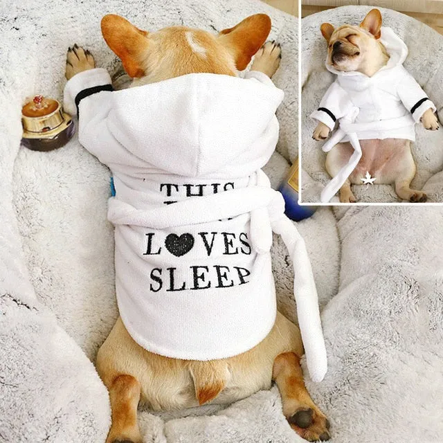 'This Dog Loves Sleep' Hoodie & Robe