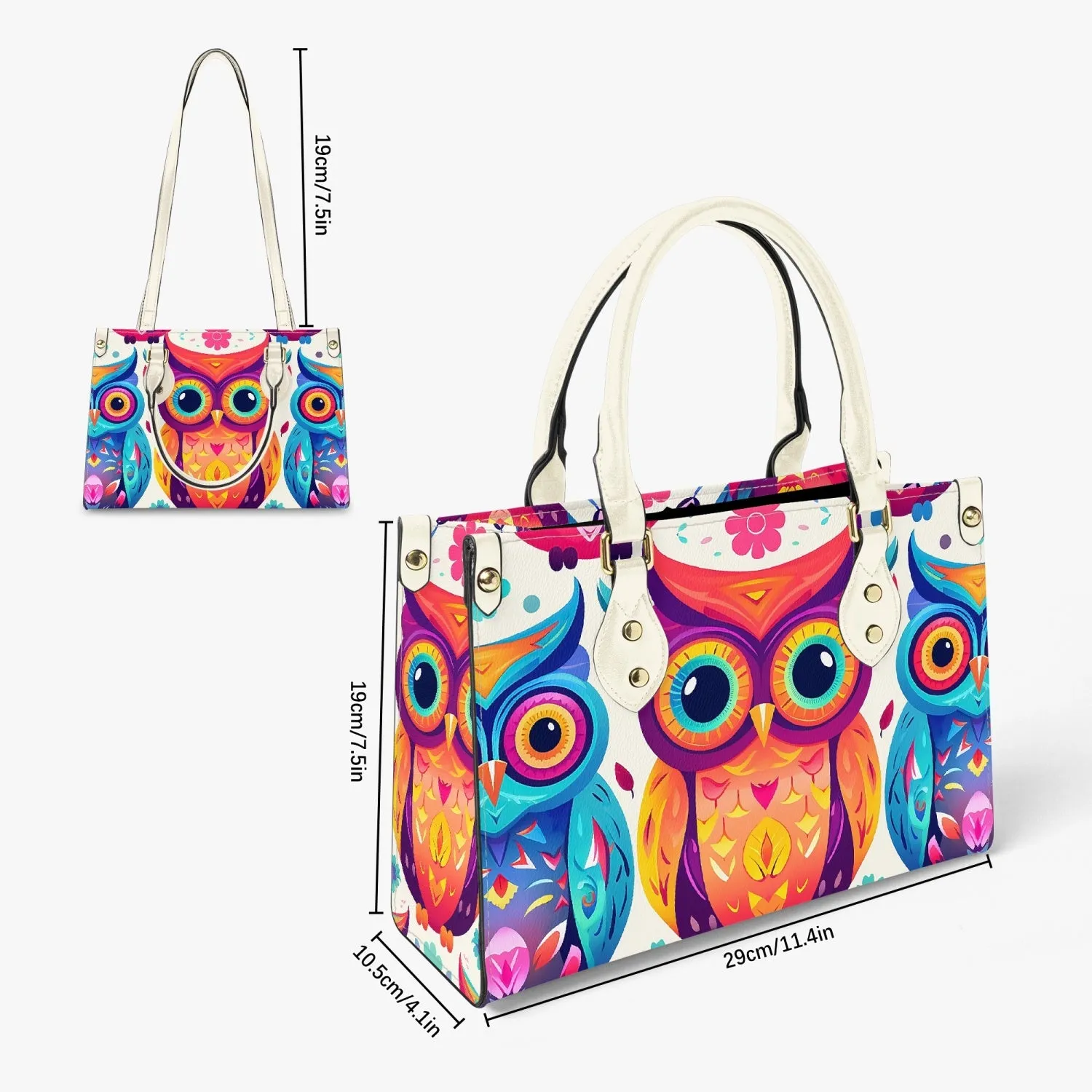 Women's Tote Bag - Long Strap - Owls